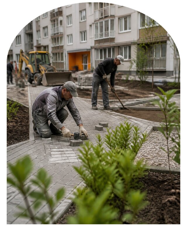 Благоустройство двора многоквартирного дома в Шадринске